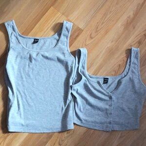 SHEIN Gray Women's Tank Top Set